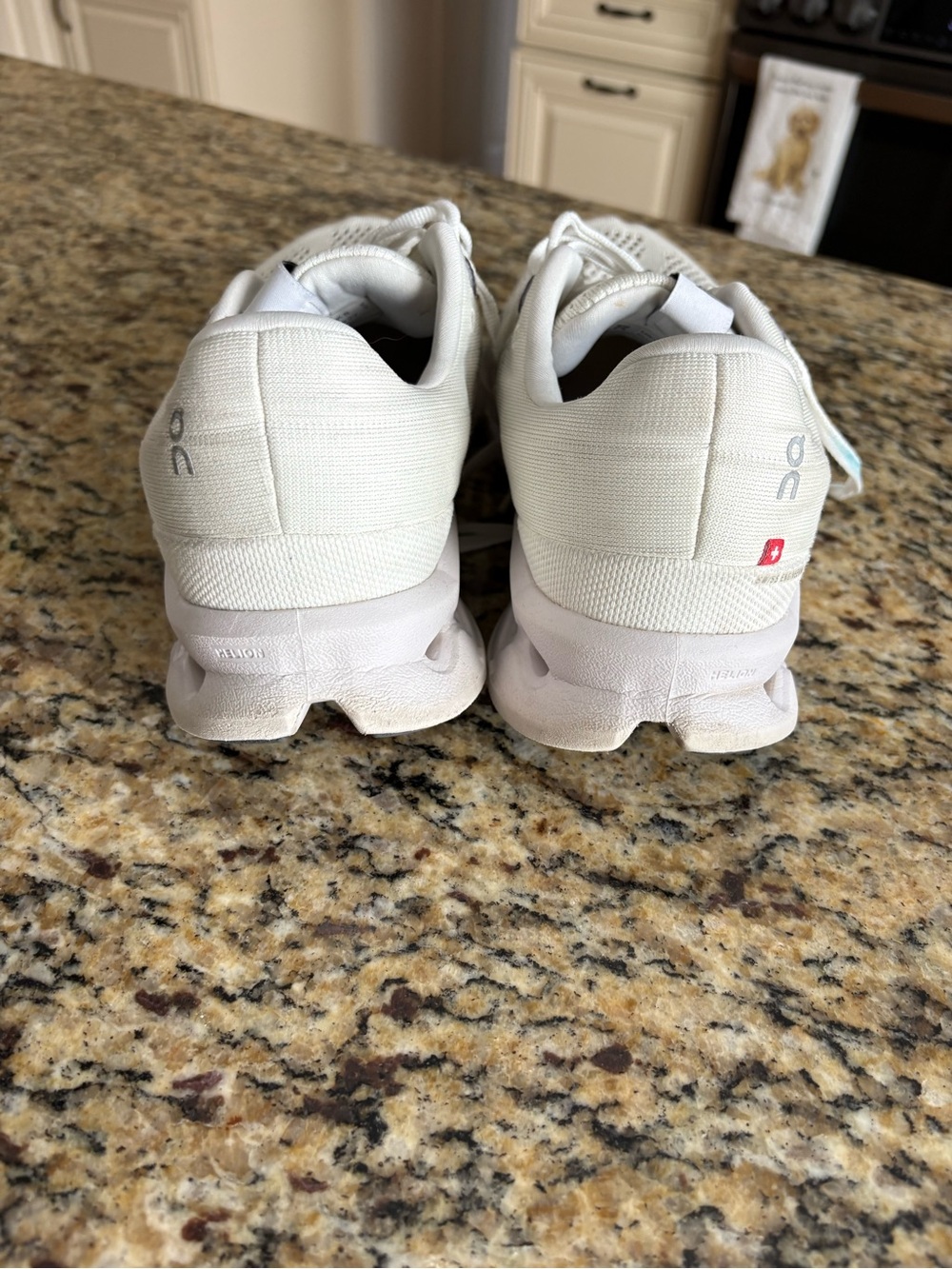 On Running White Athletic Running Shoes - Picture 3 of 5